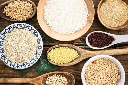Cereal mix: red rice, barley, amaranth, quinoa, rice, bulgur, spelt and buckwheat