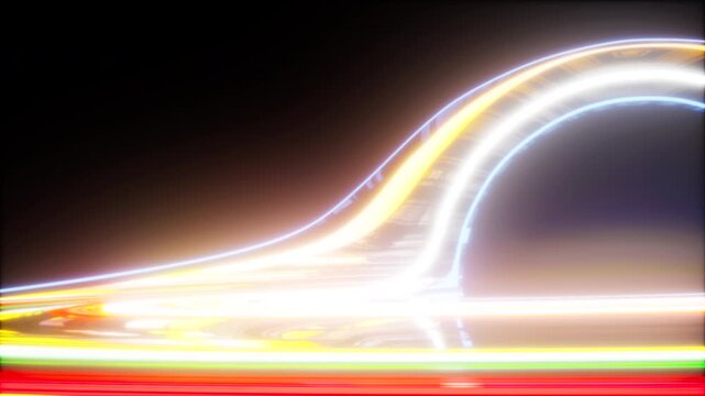 Animated Black Hole Accretion Disk in Deep Space