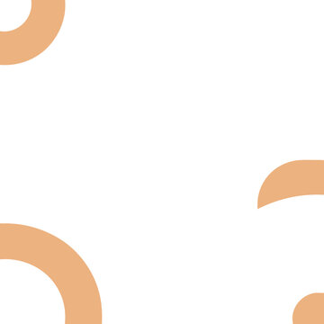 Minimalist orange abstract arcs vector design
