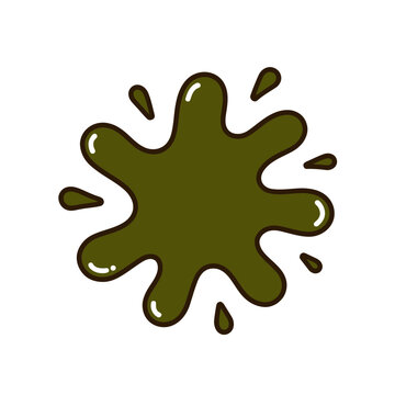 Olive green paint splat vector illustration