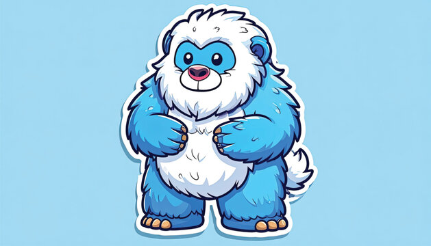 Cartoon Yeti Character Illustration.