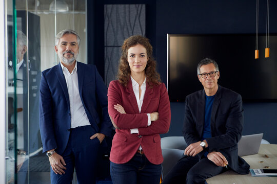 Portrait of confident business team in office