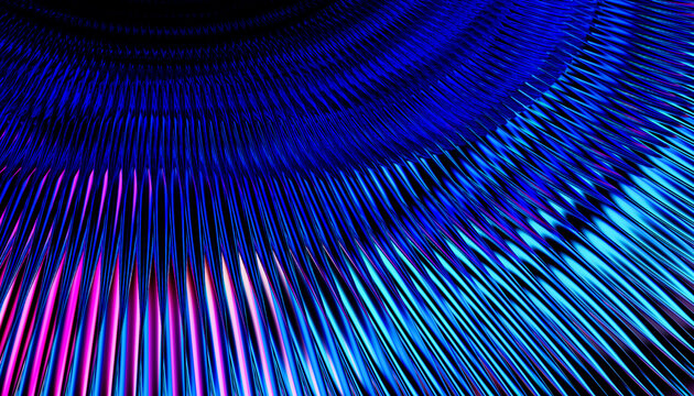 Abstract blue and magenta metallic radial pattern background