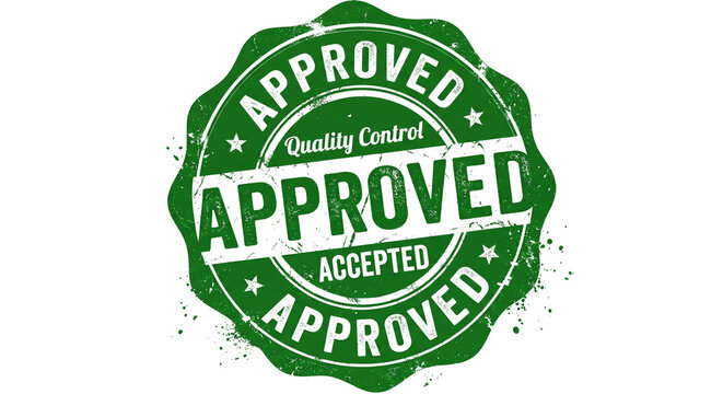 Green approved stamp