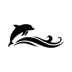 silhouette of a dolphin © Menhikki