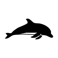 silhouette of a dolphin © Menhikki