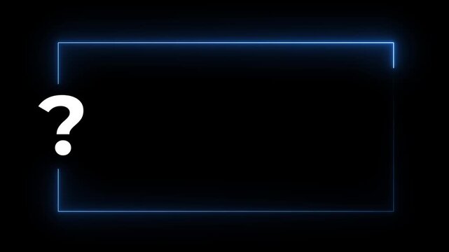 neon user avatar placeholder animation with question mark modern hud interface.
