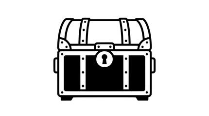 Vintage Treasure Chest Icon - Cartoon Style © bruno