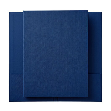 Blank blue textured hardcover book in slipcase