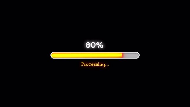 Digital Progress Bar Loading to Completion