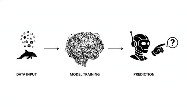 Data input to AI prediction model process timeline