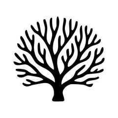 Vector illustration of a coral reef silhouette © Menhikki