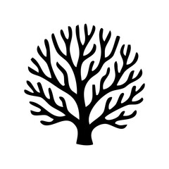 Vector illustration of a coral reef silhouette © Menhikki