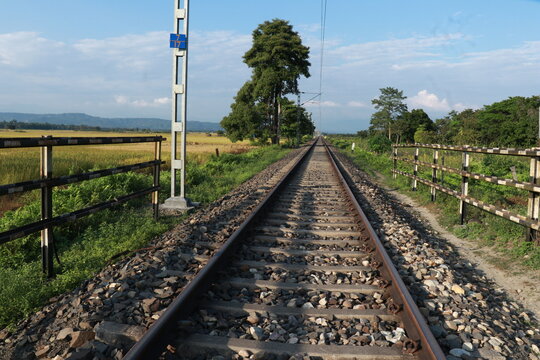 railway line in the countryside