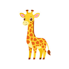 Obraz premium Cute cartoon giraffe vector illustration