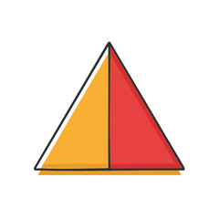 Fototapeta premium Colorful split triangle vector illustration
