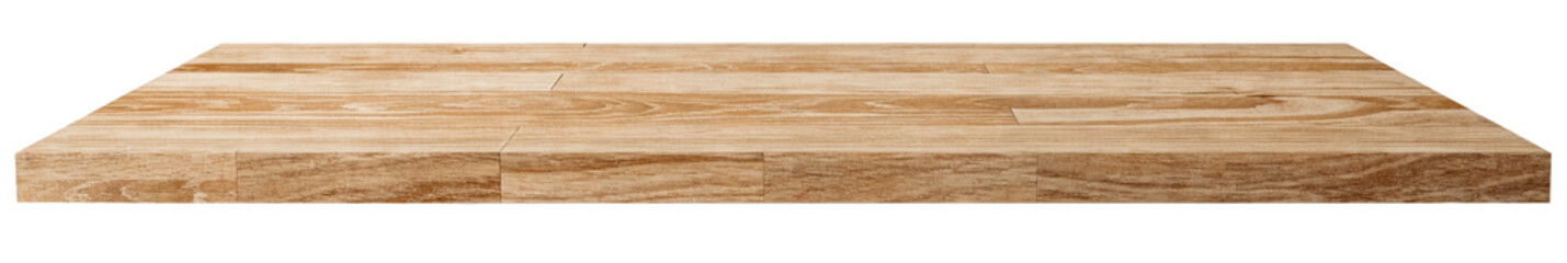 Obraz premium A countertop panel made of joined wood planks is shown in perspective