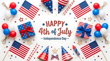 Obraz premium Usa independence day celebration background