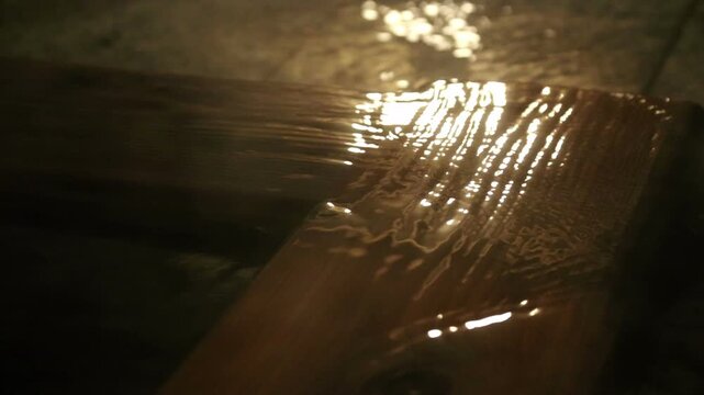 夜の掛け流しの温泉