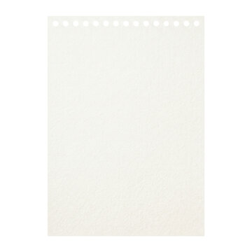 Blank white spiral notebook paper sheet template