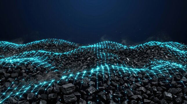 Blue abstract background with flowing water waves, light lines, glass-like liquid texture, bubbles and decorative jewelry-inspired pattern design illustration