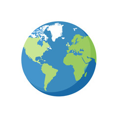 Obraz premium Flat design globe vector illustration