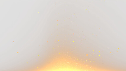 Bright particles float on a transparent background with light glowing from below creating a lively atmosphere © tanandaa