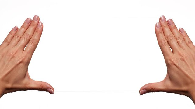 Hands making different gestures isolated.