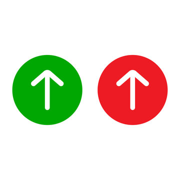 Green up and red down arrow