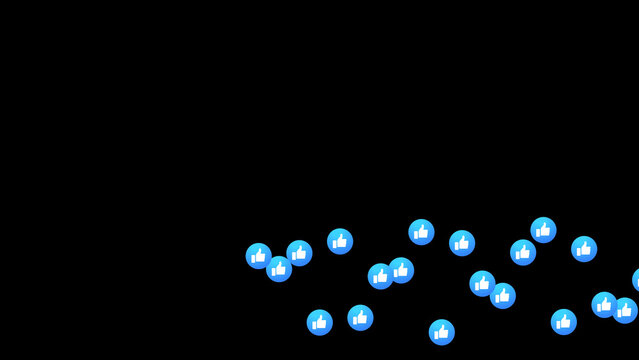 Premium Overlays Social Emoji Like Alpha Channel Left 10 Sec&ndash; Animated Like Reactions with Transparent Background for Reels, Stories, Shorts and Video Editing