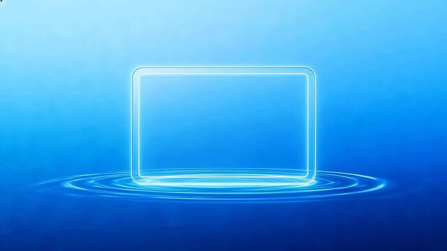 Blue gradient neon frame