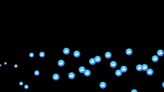 Premium Overlays Social Emoji Like Alpha Channel Left 60 Sec&ndash; Animated Like Reactions with Transparent Background for Reels, Stories, Shorts and Video Editing