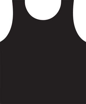Black tank top, sleeveless shirt, vector clothing, fashion design element, apparel template