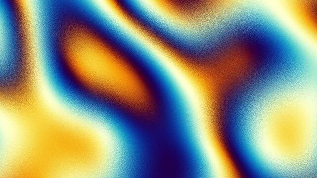 Abstract loop background with smooth blue, yellow, and light beige gradient colors and a subtle grainy texture, creating a soft