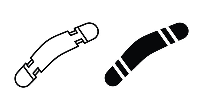 Simple skateboard vector illustration pair