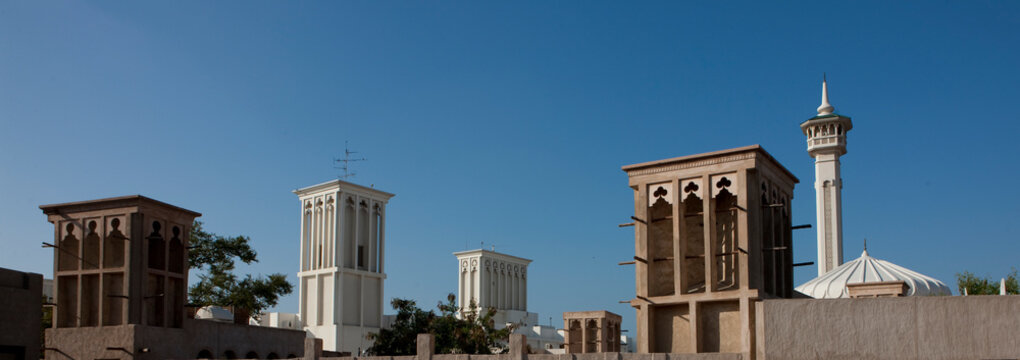 Wind Towers In Bastakiya Quarter, Dubai