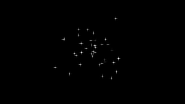 Abstract Glitter Blast Animation, Bright Neon Sparkles and Elegant Energy, Luxury Creative Design and Cinematic Effects, Shimmering Neon Sparkles and Twinkling Star, black screen  Background. 4k