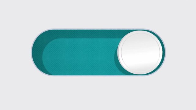 Minimalist 2D Animated Toggle Switch On Off Button, Flat Design Interface UI UX Control Slider Motion Graphic