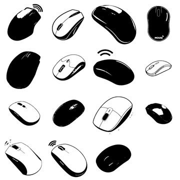 Wireless Mouse Sharp Corner Pixel Perfect Icon Outline Icon
