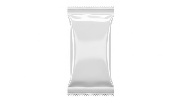 Empty clear plastic snack packet