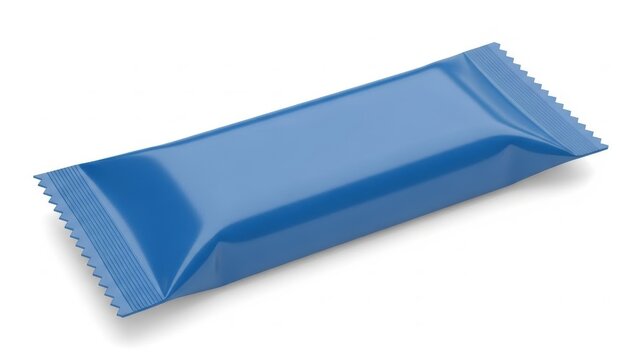 Blue wrapped candy or sweet packet flat design