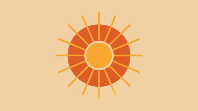 Minimalist sun graphic design with radial rays minimalist background illustration geometric abstract centered backdrop template sunshine composition presentation