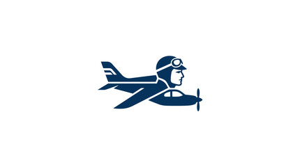 Airplane pilot flying a plane. © Ark
