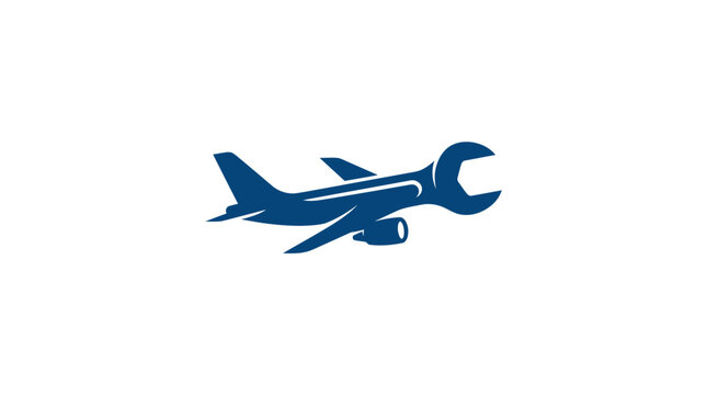 Airplane merged with wrench symbol.
