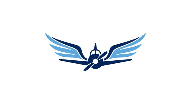 Airplane with wings spread wide flying.