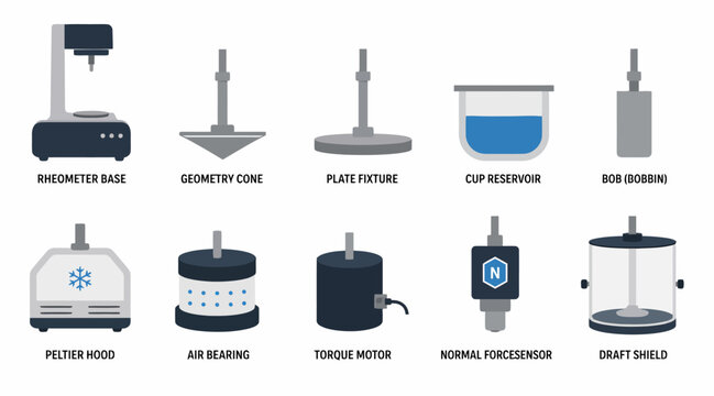 Collection of laboratory equipment and scientific tools.