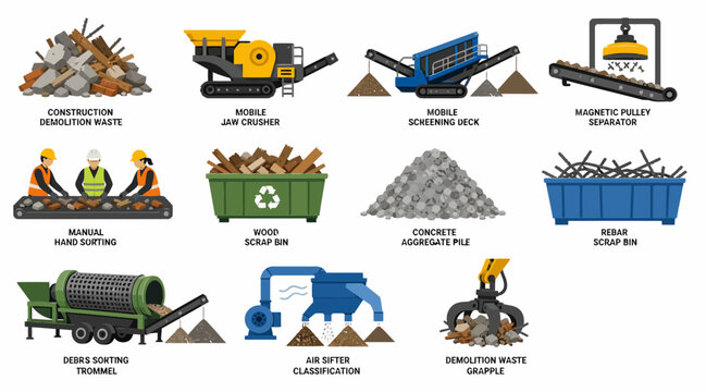 Industrial Waste Processing and Recycling Equipment Collection.