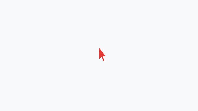 Red Cursor Click Pointer UI Flat Design Loop