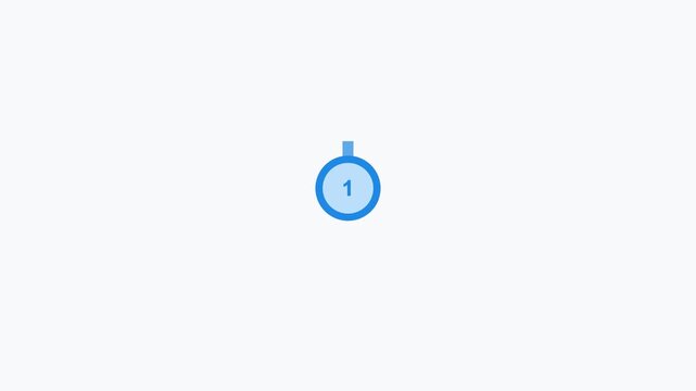Blue Medal Award Achievement Flat Design Loop