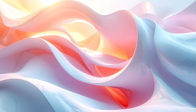 Colorful Pastel Silk Waves